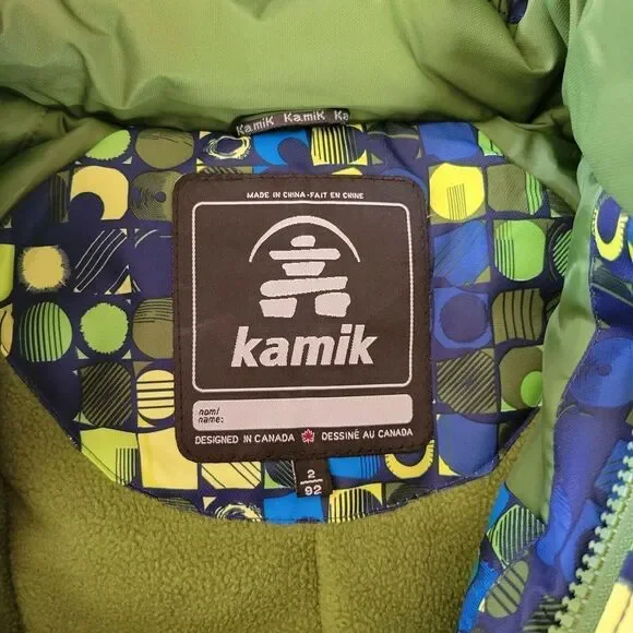 Kamik Kids Puffer Jacket - Blue and Green